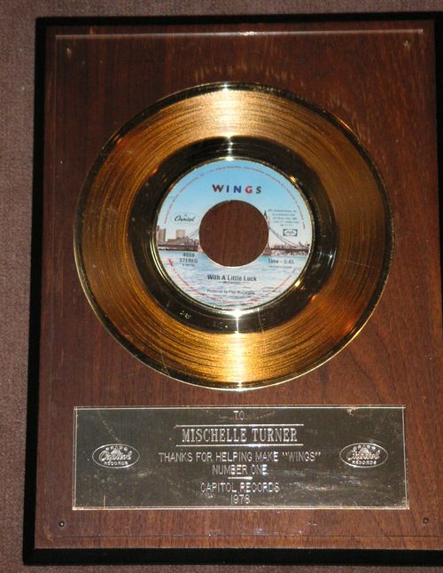 Paul McCartney Gold Disc WINGS / With a Little Luck
